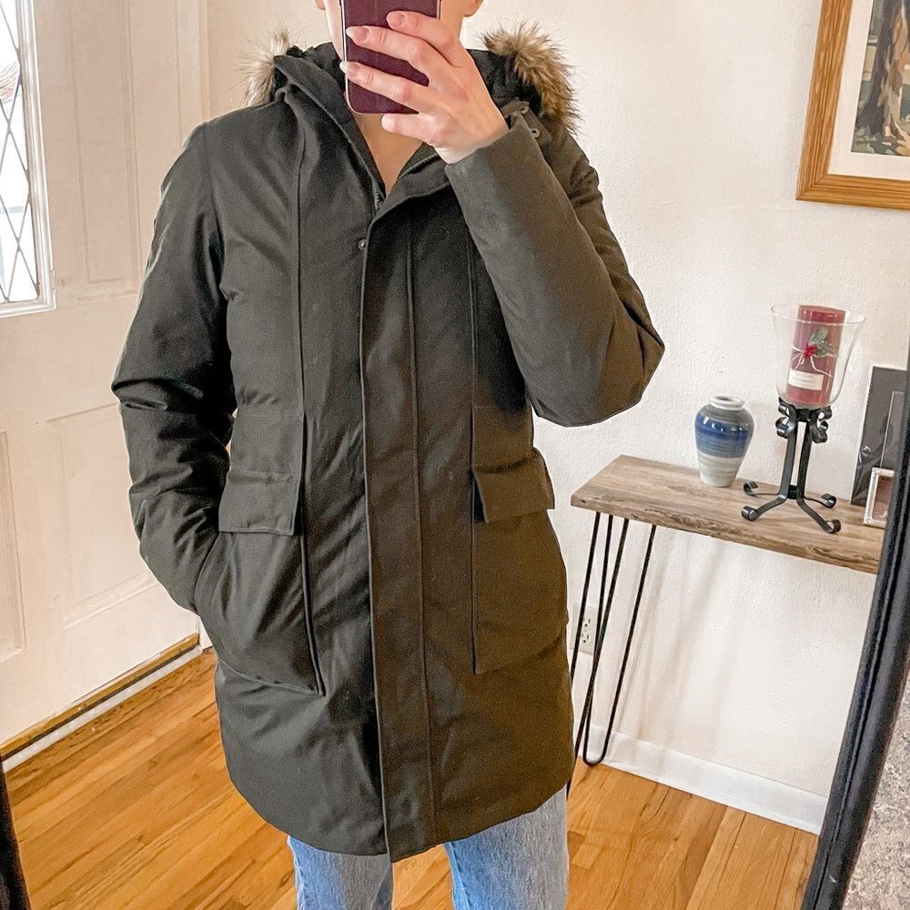 The North Face Parka Jacket Coat Dark Green S